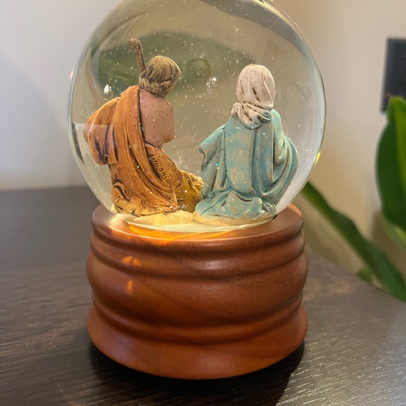Roman Musical Fontanini Nativity Snow Globe Christmas O Holy Night Vintage - Picture 4 of 11